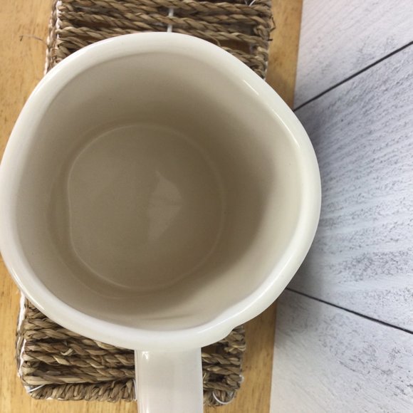 Rae Dunn Artisian 'Wish' Mug, Cream black letters - Picture 6 of 6